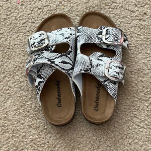 Outwoods snake print sandals